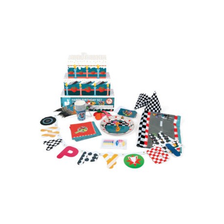 Set para fiesta de cumpleaños racing