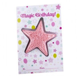 Tarjeta cumpleaños estrella con Playfoam