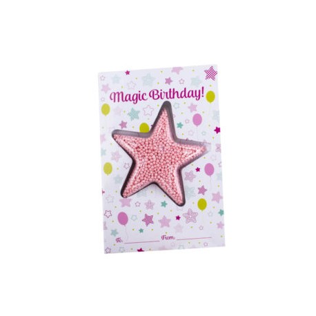 Tarjeta cumpleaños estrella con Playfoam