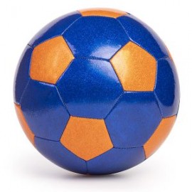 Balón de fútbol naranja y azul purpurina